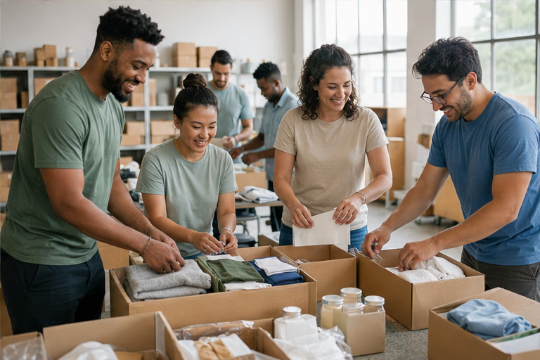 A real-world nonprofits team and customer setting